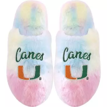 Женские тапочки FOCO Miami Hurricanes Rainbow