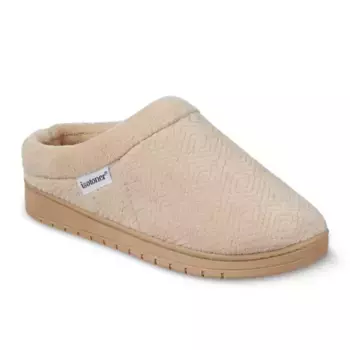 Женские тапочки Gemma с капюшоном из микромахровой ткани, скульптурные Isotoner, коричневый