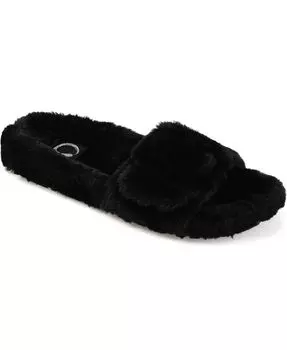 Женские тапочки из искусственного меха Shadow Journee Collection, черный