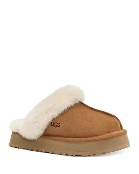 Женские тапочки на плоской подошве Disquette UGG, коричневый