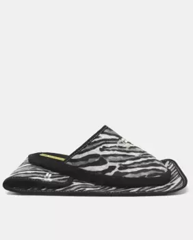 Женские тапочки открытого типа из ткани с животным принтом Nordikas, серый