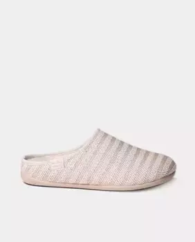 Женские тапочки открытые домашние из ткани Toni Pons, коричневый