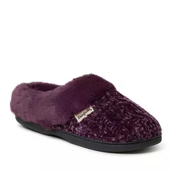 Женские тапочки-сабо Dearfoams Claire Cable Knit Chenille, цвет aubergine