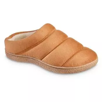 Женские тапочки-сабо из микрозамши Puffer Clog Slipper в цвете Bucksin Isotoner