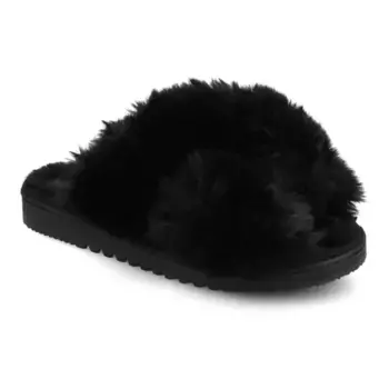 Женские тапочки Skylah с перекрещивающимися ремешками и мягкой подошвой Journee, черный