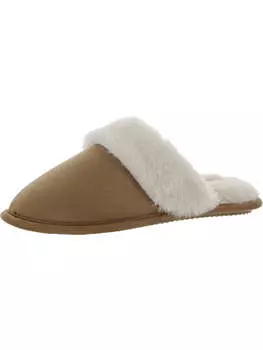 Женские тапочки-слайды из искусственного меха Izod, цвет tan