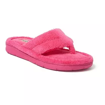 Женские тапочки-стринги Dearfoams Wrenley Terry, цвет Paradise Pink