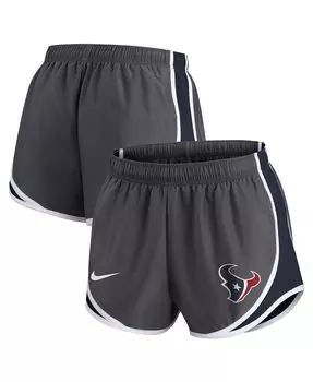 Женские темно-серые шорты Houston Texans Logo Performance Tempo Nike