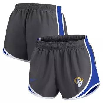 Женские темно-серые шорты Nike Los Angeles Rams с логотипом Performance Tempo Nike