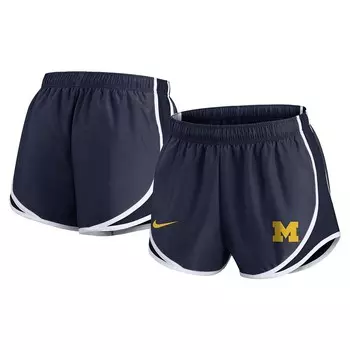 Женские темно-синие шорты Nike Michigan Wolverines Primetime Tempo Performance, цвет Mic Navy