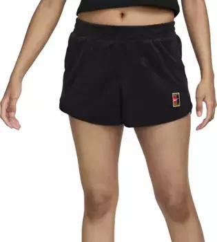 Женские теннисные шорты NikeCourt Heritage из французского терри Nike, черный