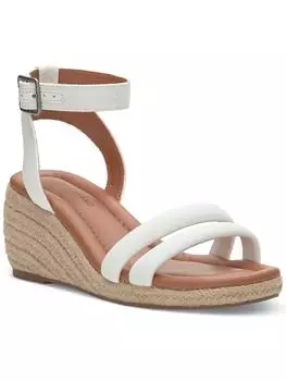 Женские теплые сандалии LKNASLI на танкетке с ремешком на щиколотке Lucky Brand, цвет white heavy canvas