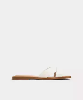 Женские текстильные босоножки на плоской подошве с круглым носком Aldo, белый