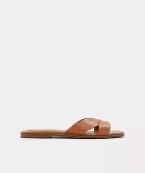 Женские текстильные босоножки на плоской подошве с круглым носком Aldo, цвет Camel