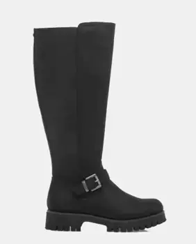 Женские текстильные ботинки с пряжкой и трековой подошвой Mustang, черный