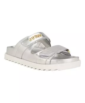 Женские тканевые сандалии Fabulon с двумя ремешками GUESS, серый