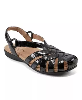 Женские тканые повседневные сандалии без шнуровки с круглым носком Berri Earth, черный