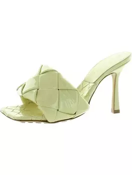 Женские тканые туфли из лакированной кожи Bottega Veneta, цвет Butter