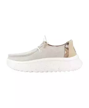 Женские тканые туфли на шнуровке Hey Dude, бежевый