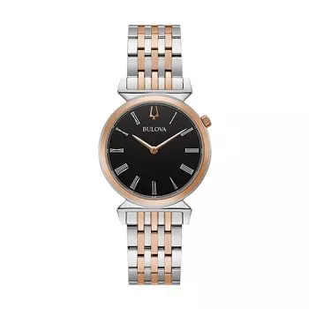 Женские тонкие двухцветные часы Bulova из нержавеющей стали — 98L265, цвет Two Tone