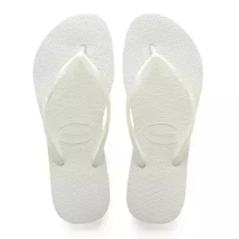 Женские тонкие шлепанцы Havaianas, белый