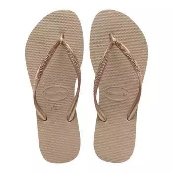 Женские тонкие шлепанцы Havaianas, золотой