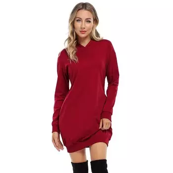 Женские топы с длинными рукавами, нарядные плиссированные туники на пуговицах с v-образным вырезом, блузки, повседневные свободные рубашки MISSKY, цвет Wine Red