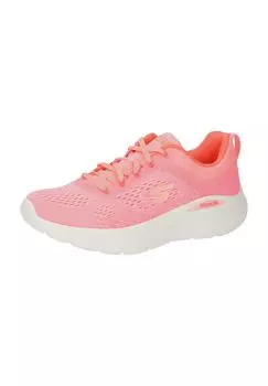 Женские тренировочные кроссовки Go Run Mesh, пригодные для машинной стирки SKECHERS, цвет Pink Textile Coral