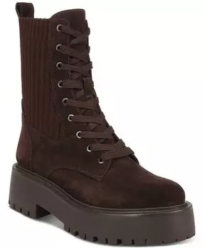Женские трикотажные армейские ботинки Evina на шнуровке Sam Edelman, цвет Chocolate Brown