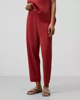 Женские трикотажные брюки-джоггеры приталенного кроя Adolfo Dominguez, гранатовый