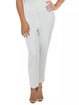 Женские трикотажные офисные классические брюки Kasper, цвет Vanilla Ice