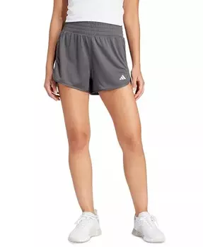 Женские трикотажные шорты Pacer с высокой талией adidas, серый