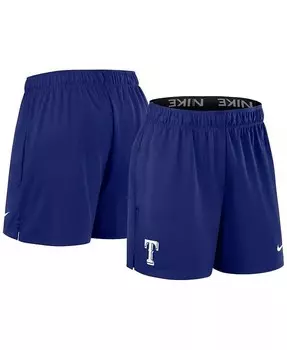 Женские трикотажные шорты Royal Texas Rangers Authentic Collection Nike, синий