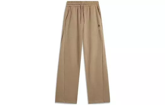 Женские трикотажные спортивные брюки LiNing Sports Life Collection, светло-каштанового цвета, Light Chestnut Brown