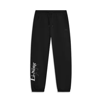 Женские трикотажные спортивные брюки LiNing Sports Life Collection, черные