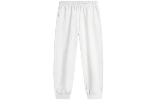 Женские трикотажные спортивные брюки LiNing Sports Life Collection цвета слоновой кости