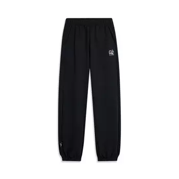 Женские трикотажные спортивные брюки LiNing Sports Life Collection, черные, цвет C