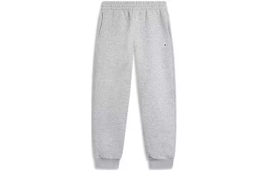 Женские трикотажные спортивные брюки LiNing Sports Trend Series, цвет серый меланж, светло-серый, ультрасерый