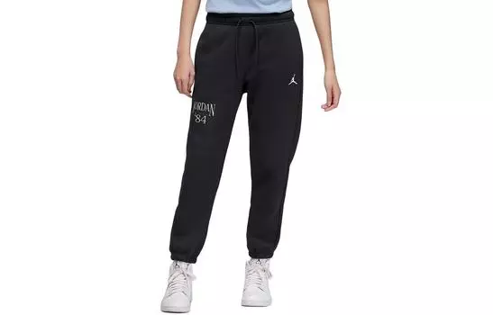 Женские трикотажные спортивные штаны Jordan, цвет Black