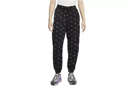 Женские трикотажные спортивные штаны Nike, цвет Black