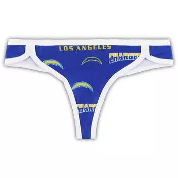 Женские трикотажные стринги Concepts Sport Powder Blue/White Los Angeles Chargers Breakthrough