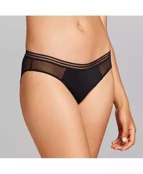 Женские трусики бикини из микросетки SIELLA, черный