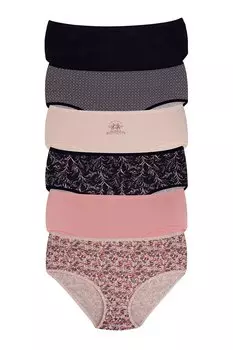 Женские трусики больших размеров с завышенной талией, 6 шт. Dominant, смешанный