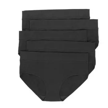 Женские трусики-хипстеры из пима-хлопка 4831p5, упаковка 5 шт. Jezebel, черный