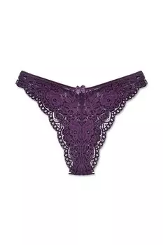 Женские трусики из бразильского кружева с высокой талией HNX, фиолетовый