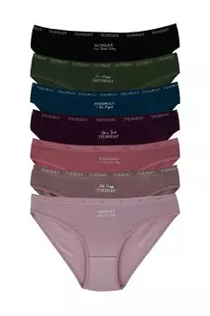 Женские трусики из хлопка и лайкры, 7 шт. Dominant, смешанный
