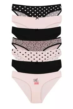 Женские трусики из хлопка и лайкры, 7 шт. Dominant, смешанный