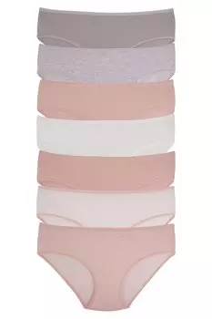 Женские трусики из хлопка и лайкры, 7 шт. Dominant, смешанный