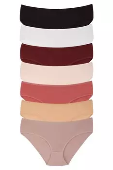 Женские трусики из хлопка и лайкры, 7 шт. Dominant, смешанный ассортимент