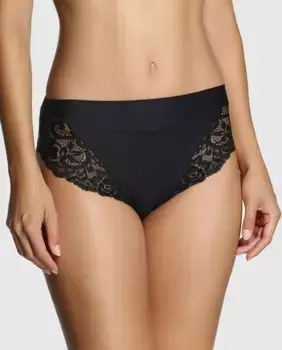 Женские трусики Janira из кружева с цветочным принтом, черный
